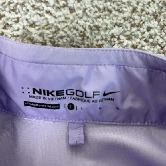 Nike Jacket Womens Large Purple Golf 1/4 Zip Windbreaker Pullover Lightweight - Picture 4 of 9
